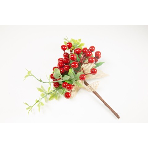 PICK NATALE BACCHE AGRIFOGLIO CM.20